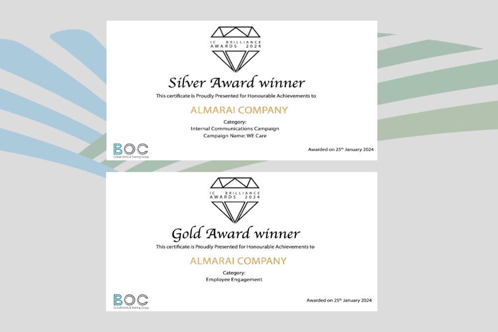 Almarai Wins "Internal Communications Brilliance Awards"